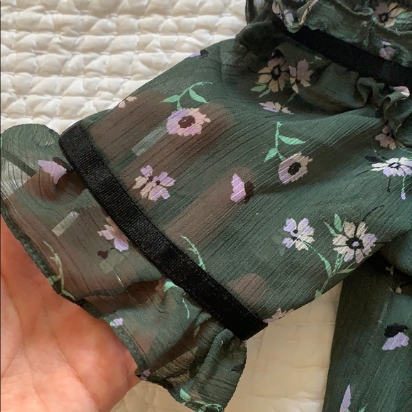 Miss Selfridge Floral Off-Shoulder Chiffon Dress - Picture 4 of 8